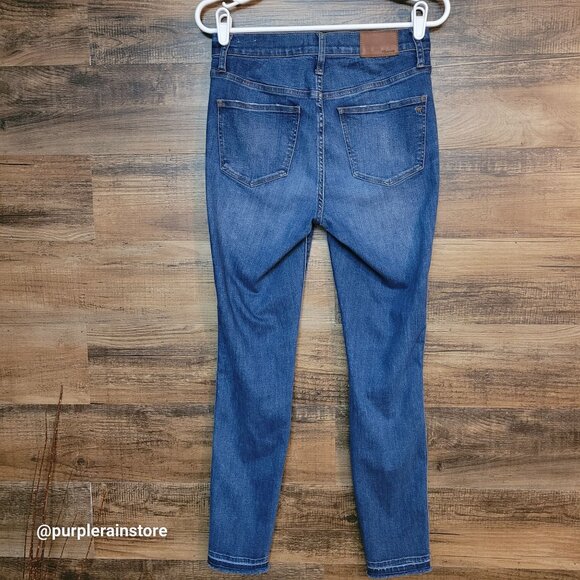 Madewell Jeans Size 28 Skinny 10" High Rise Tummy Control H6319 Rosecliff Wash - Picture 2 of 13